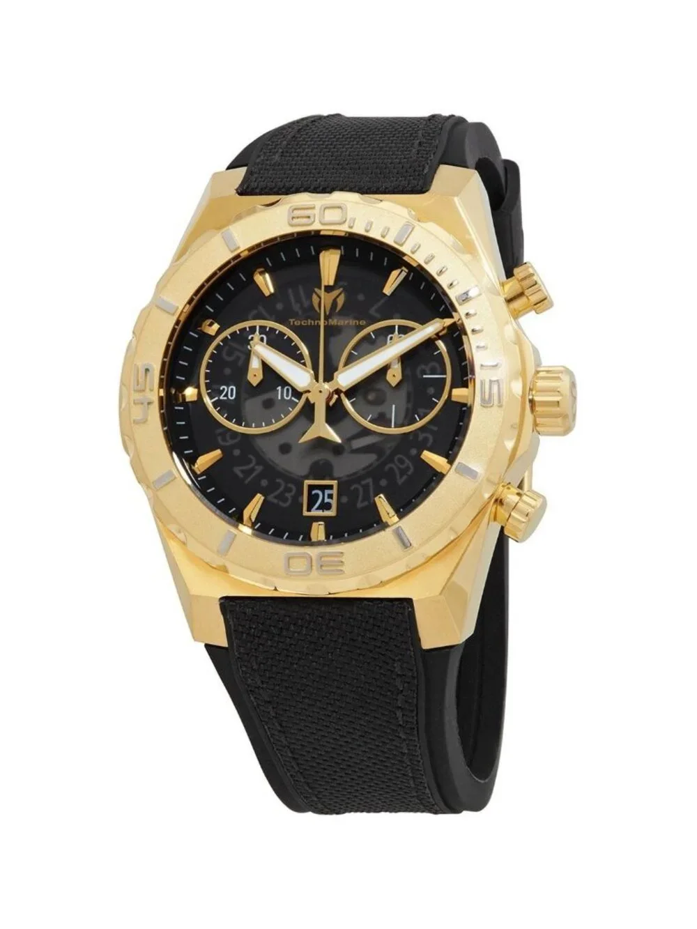 NWT Technomarine Reef Chronograph Quartz Black Dial Men's Watch